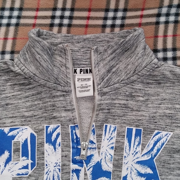 PINK by Victorias Secret floral quarter zip hoodie - Picture 3 of 4